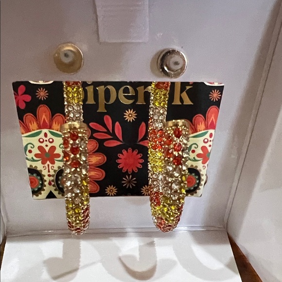 Piper K | Candy Corn Inspired Hoop Earrings - Picture 6 of 8